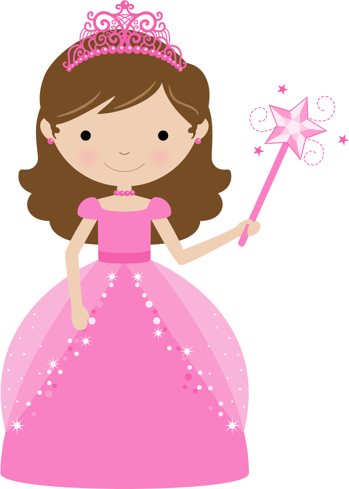 Princess Girl Cliparts - Princess With Crown Clipart (1600x1600)