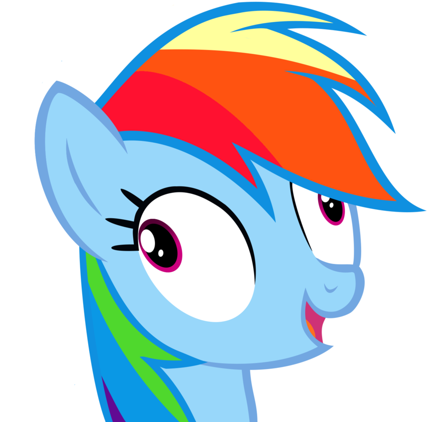 Crazy-looking Rainbow Dash By Dan543fs - Rainbow Dash Join Us (910x877)