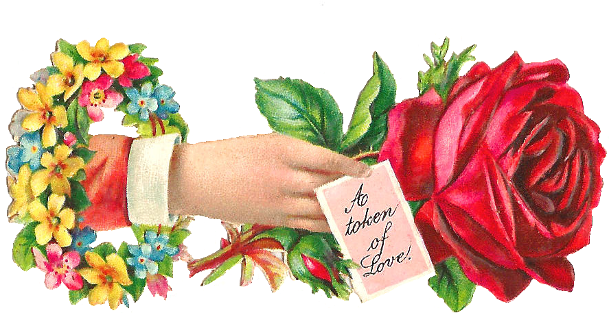 Welcome Flowers - Love You Rose With Hand (1295x810)