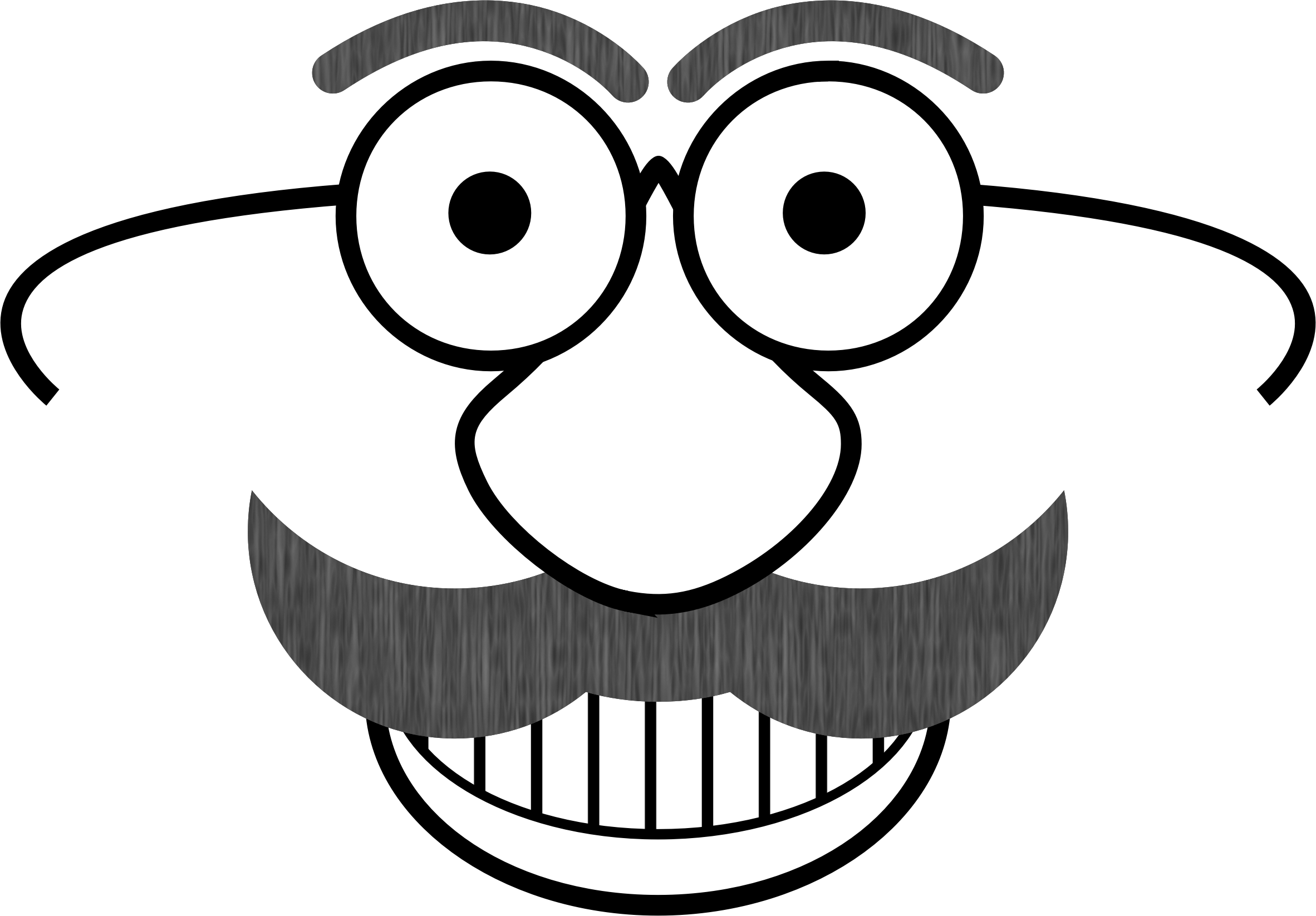 Silly Face 2 Remix - Smiley Face Black And White Png (2364x1646)