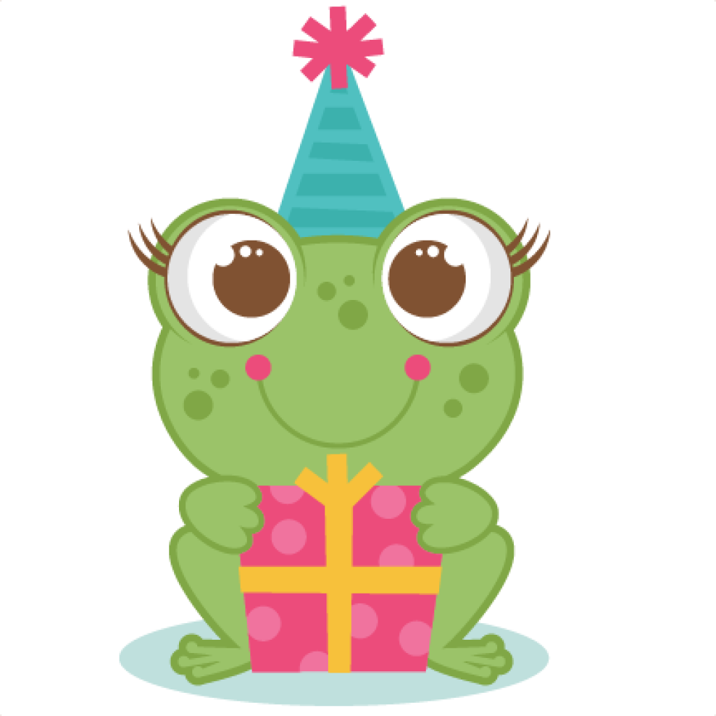 Girl Clipart Frog - Cute Birthday Clip Art (1024x1024)