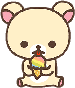 #rilakkuma #korilakkuma #ice Cream #raidow #eating - A'pieu+rilakkuma Air-fit Tension Pack Spf30 Pa++ Bboyan (422x375)