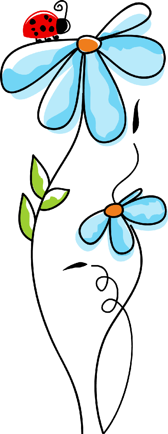 Flores Ilustraciones En Png Para Artesanía Y Diseños - Dibujos Bonitos De  Flores A Color - (541x1400) Png Clipart Download