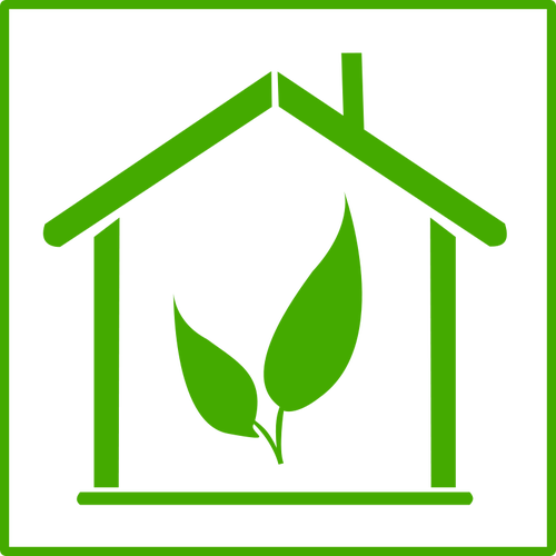 Icono Eco Casa Vector - Green House Icon (500x500)