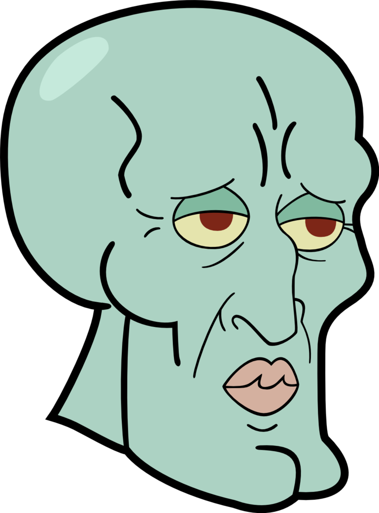 Handsome Squidward Vector By Caffeinejunkie On Deviantart - Handsome Squidward Head (1024x1384)