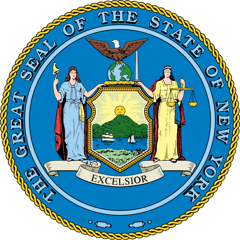Newyork Statesealsvg Wikimedia Commons - New York State Flag (768x768)