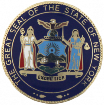 Simple New York State Seal Images New York State Seal - State Of Indiana Seal (363x366)
