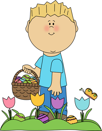 Clip Art Easter Egg Hunt Party Clipart Free Download - People Looking For Eggs Easter (431x550)