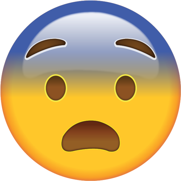 Fearful Face Emoji - Fearful Face Emoji (600x600)