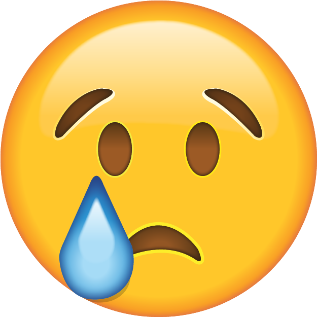 When The Tears Start To Fall, Drown Your Sorrows With - Sad Face Emoji Png (640x640)