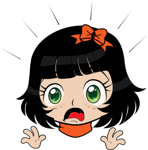 Disgusting Girl Manga Smiley Emoticon Clipart - Surprised Girl Clipart Png (512x517)