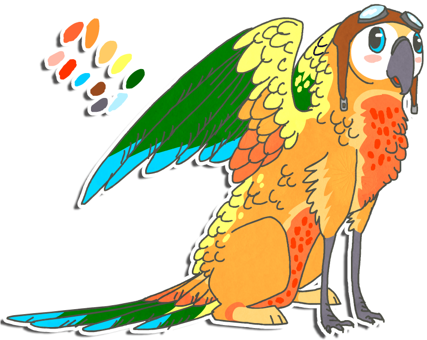 Sun Conure Griff For Sunut By Shroommu - Macaw (864x698)