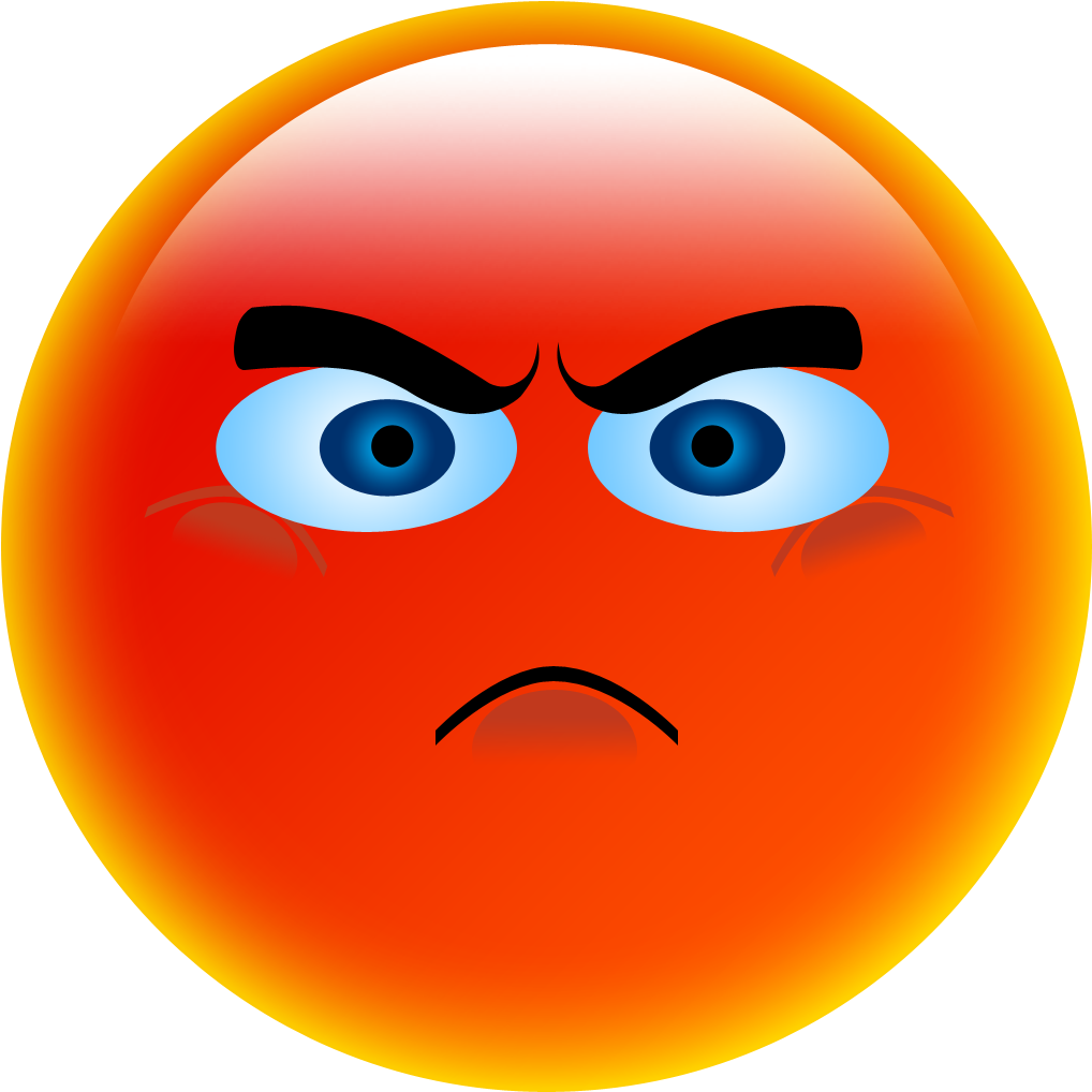 Anger Smiley Emoticon Face Clip Art - Angry Emotions (1024x1024)