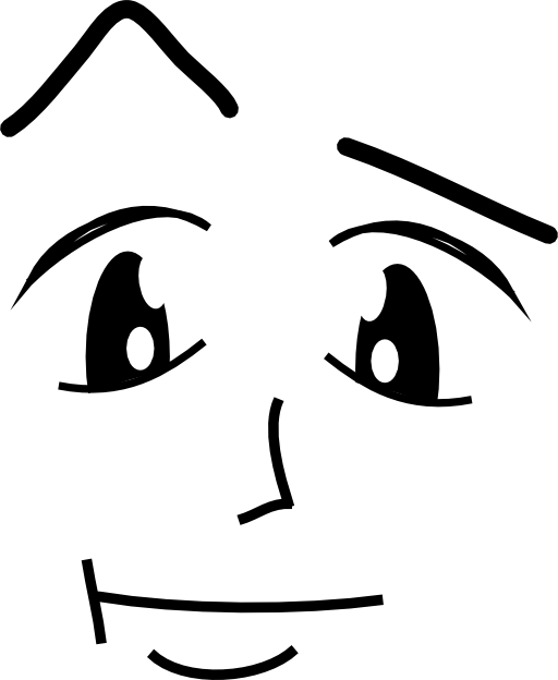 Happy Face Outline - Faces Png Clipart (512x624)