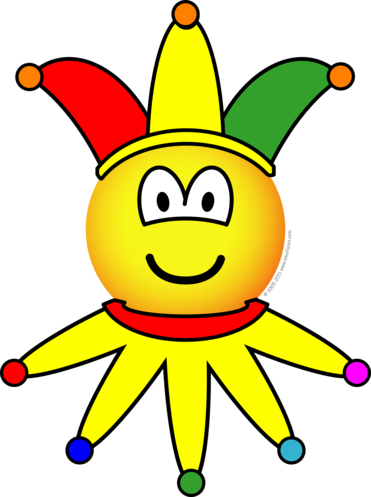 April Fools Emoticon - April Fools Joker Transparent (371x497)