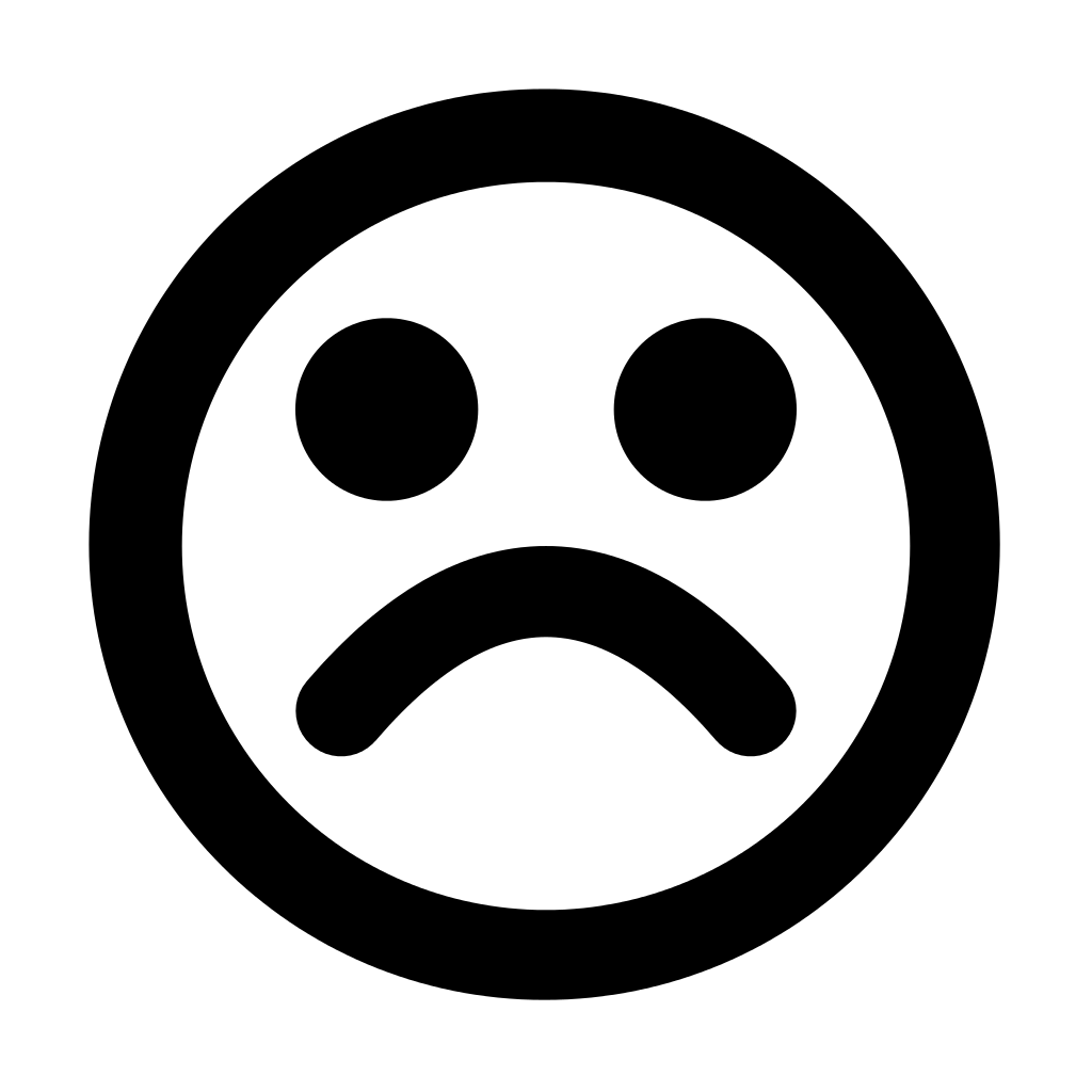 Best Of Sad Face Clip Art Black And White - Black And White Sad Face (1024x1024)