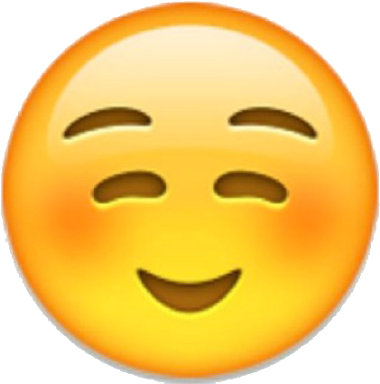 Blushing Emoji Transparent Png - White Smiling Face Emoji (430x430)