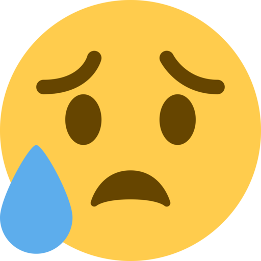 Twitter - Disappointed But Relieved Face Png (512x512)