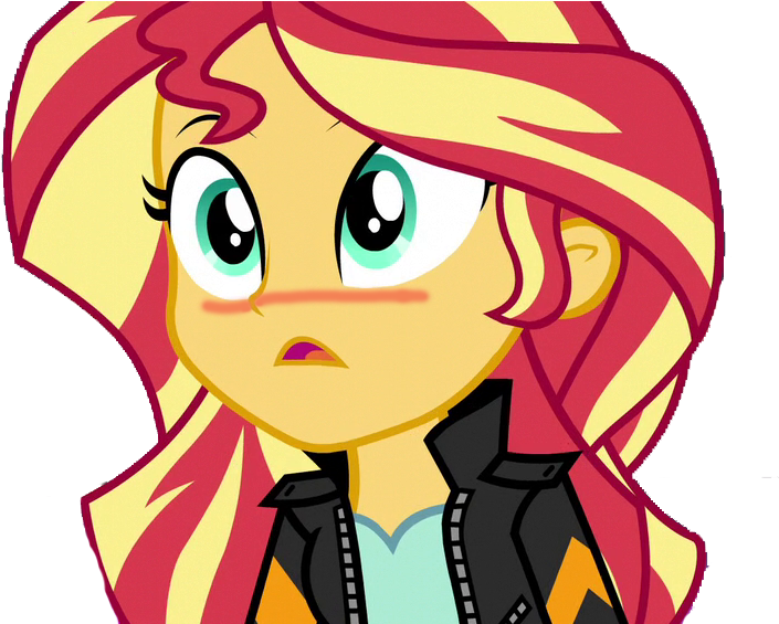 Sunset Shimmer Blushing By 76859thomasreturn - Equestria Girls Sunset Shimmer Blushing (849x564)