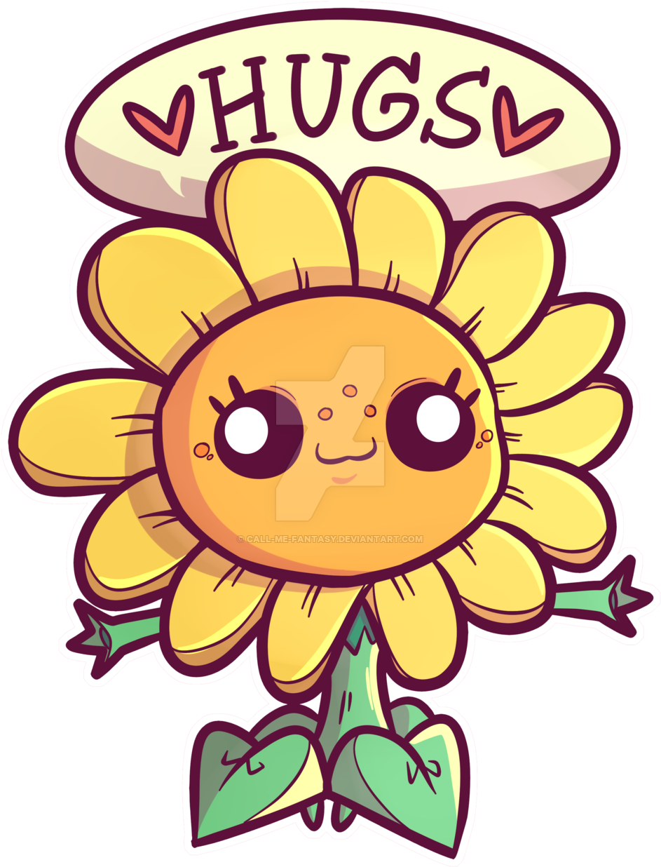 ❤ Stickers ❤️ - Cute Pvz Sunflower (1280x1633)