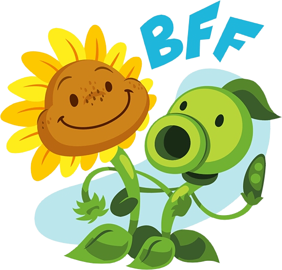 Pvzgw2-sun Pea Bff - Plants Vs. Zombies: Garden Warfare 2 (555x531)