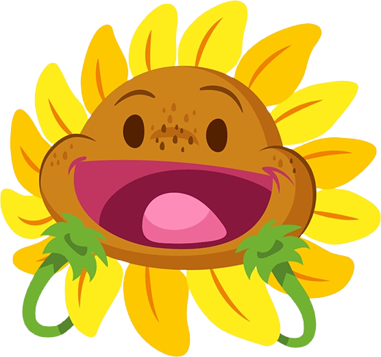 Pvzgw2-sunflower Happy - Plants Vs Zombie Gw 2 Sunflower (556x520)