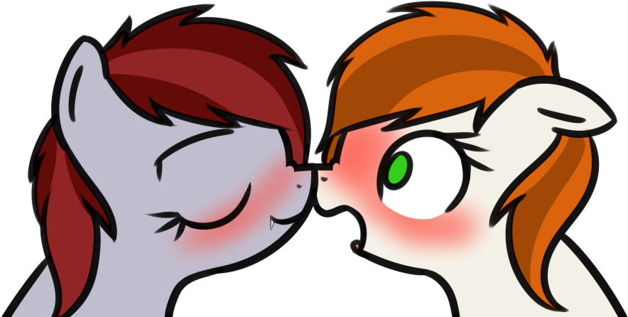 Neuro, Bat Pony, Blushing, Boop, Cute, Cute Little - Cartoon (986x488)