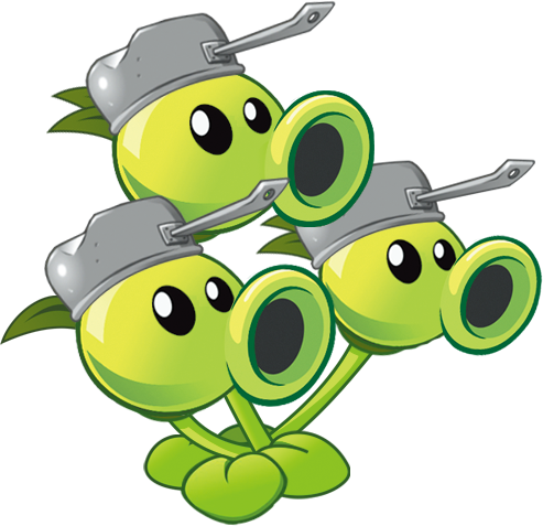 Illustation16 31 10 Plants Vs Zombies 2 Threepeater - Draw Plants Vs Zombies 2 (493x477)