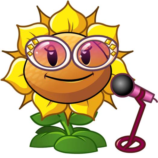Singing Sunflower 1 - Plants Vs Zombies 2 Sunflower Singer (580x609)