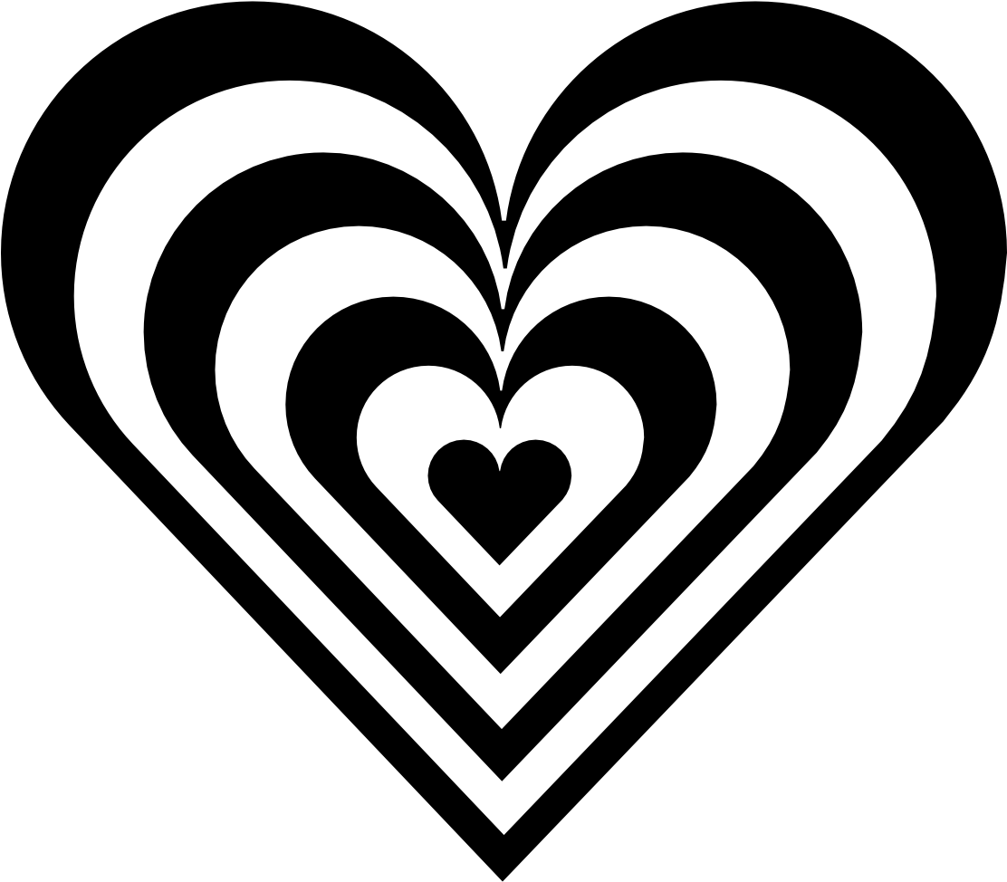 Free Cebra Free 4 Friends Free Zebra Heart - Black And White Heart (1111x1111)
