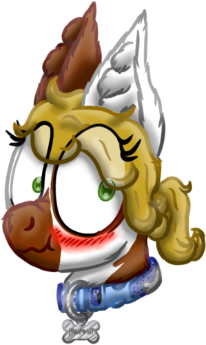 Hilfigirl, Blushing, Collar, Earth Pony, Embarrassed, - Cartoon (512x512)