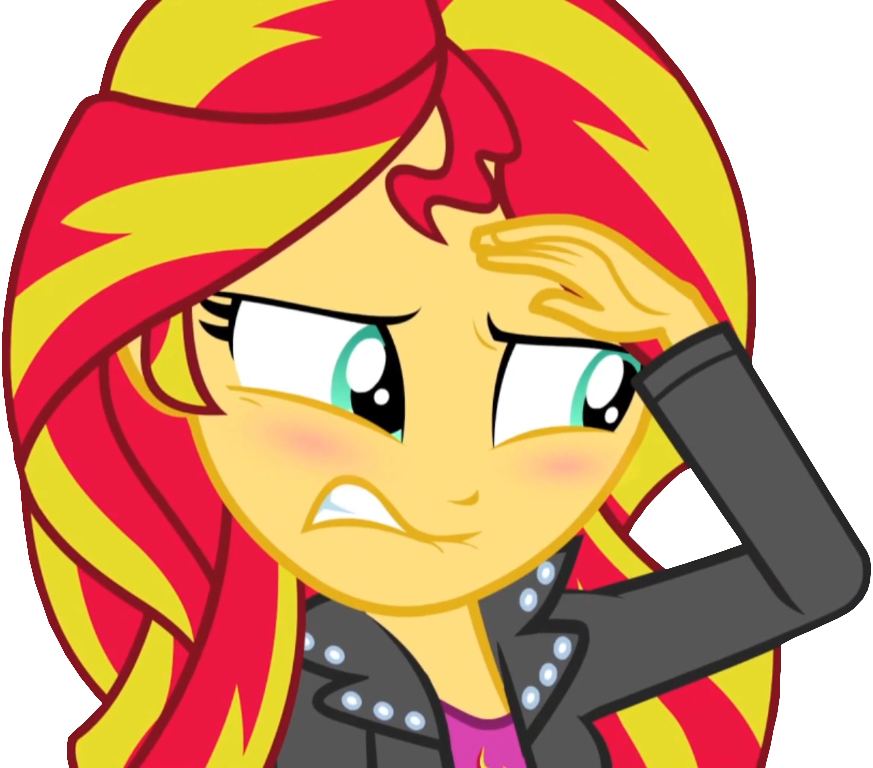 Sunset Is So Embarressed By Dry-b0nes - Sunset Shimmer Embarrassed (873x768)