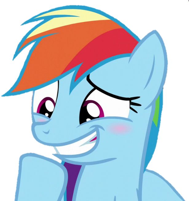 Rainbow Dash Ashamed By Tsundra - Rainbow Dash Blush (615x654)