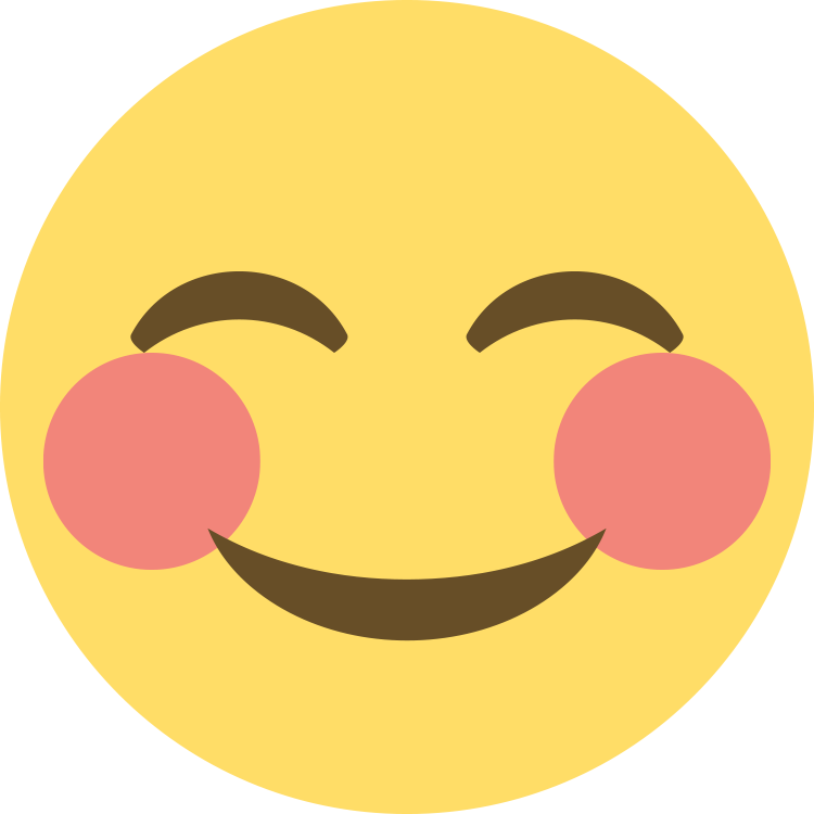 Emoji Blushing Face - Smile Emoji No Background (750x750)