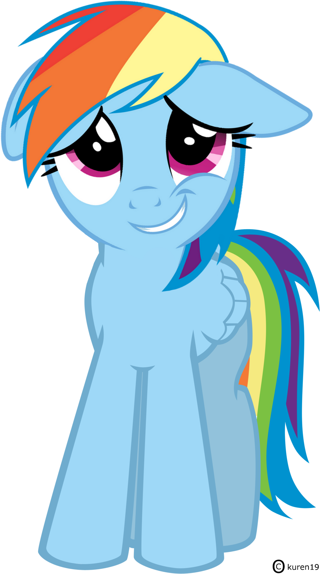 Kuren247, Embarrassed, Rainbow Dash, Safe, Simple Background, - Rainbow Dash (1280x1984)