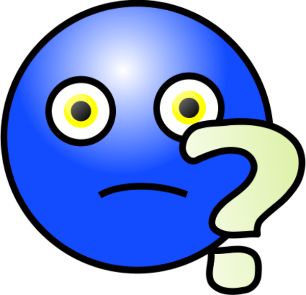 Questioning Face Clip Art - Question Mark Face (600x579)