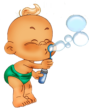 Funny Babiesclip Artcricutcard - Мыльные Пузыри Рисунок (322x384)