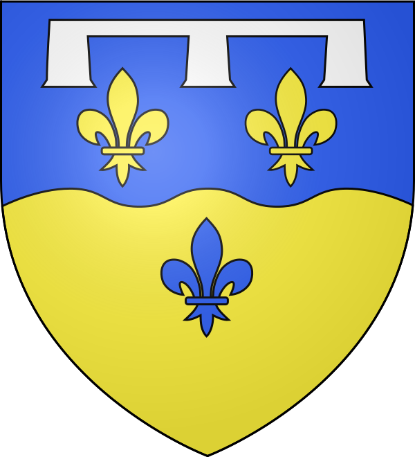« Coupé Ondé, Au Premier D'azur Aux Deux Fleurs De - Blason Loir Et Cher (600x660)