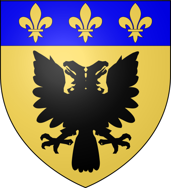 D'or À Une Aigle Bicéphale De Sable, Au Chef De France - Blason De L Aigle (545x600)