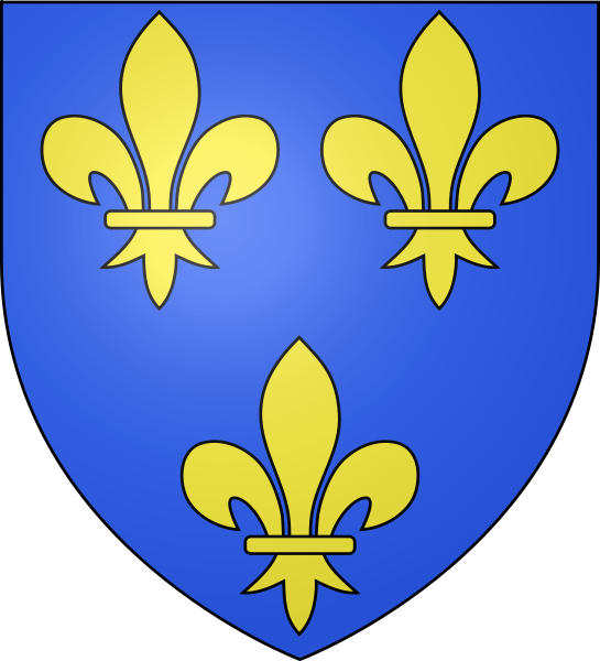 Île De France D'azur Aux Trois Fleurs De Lys D'or - French Sigil (545x600)