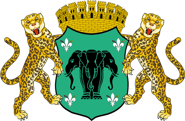 À L'éléphant De Sable De Face À Trois Têtes L'une Tourné - Coat Of Arms Of Malawi (654x435)