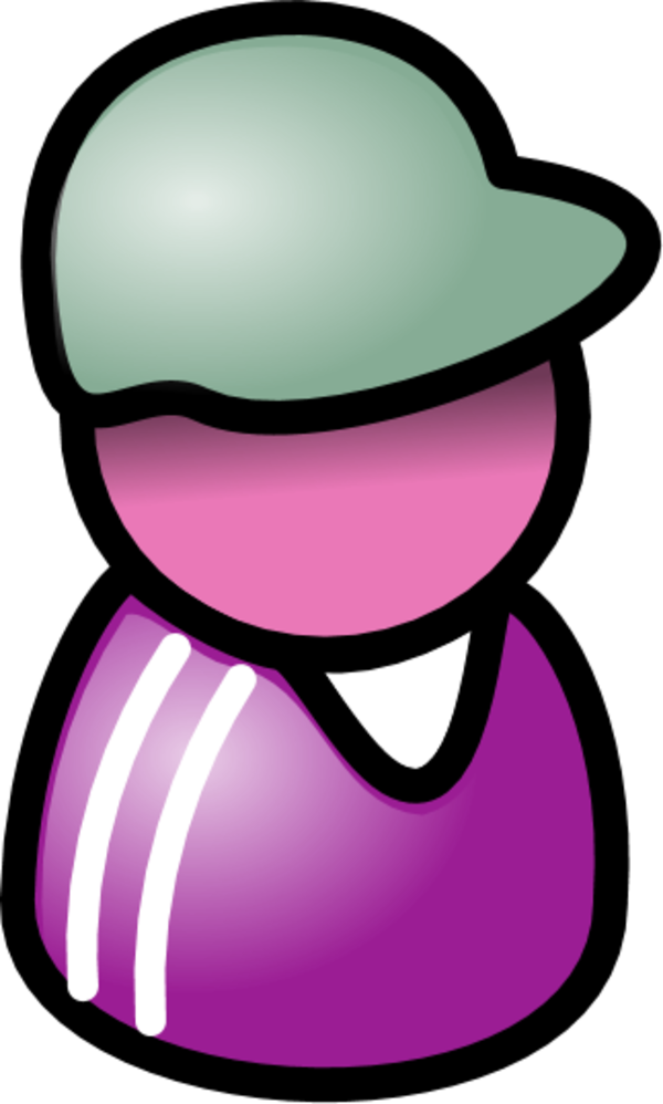 User Icon Male Man Wearing Football Hat - People Clipart (600x998)