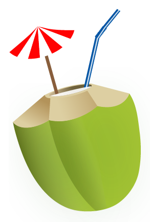 Coconut Clipart Coconut Juice - Coconut Drink Png (293x432)