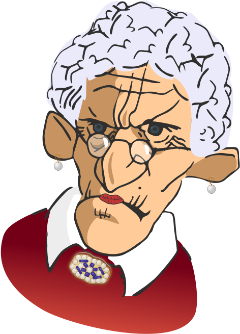 This Clip Art Of An Old Wrinkled And Grumpy Old Woman - Star2.com (566x800)