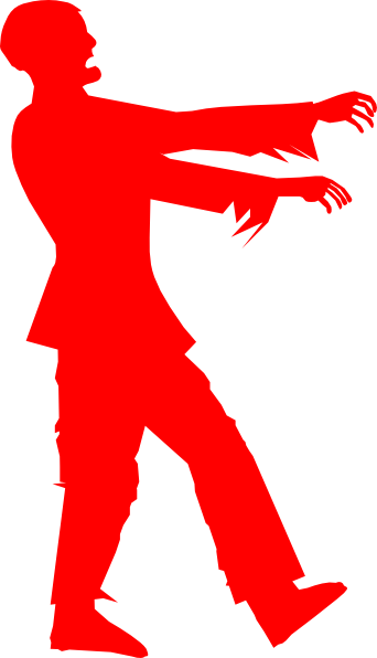 Walking Zombie Silhouette (342x596)