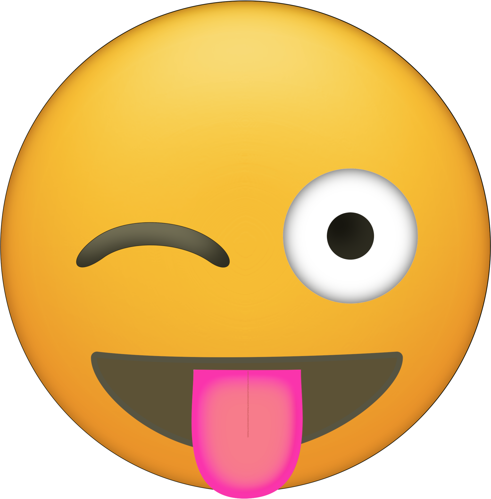 Com Wp Content Uploads 2017 06 Winky Tongue - Large Printable Emoji Faces (2083x2101)