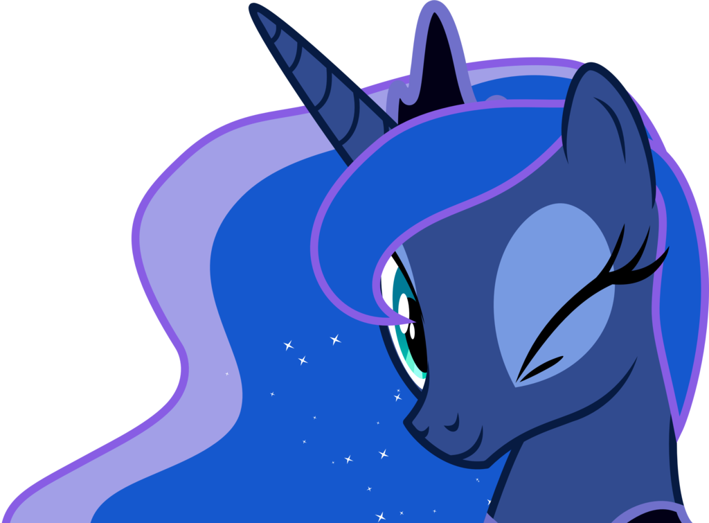 Smiling Winky Face By Ragerer - Princess Luna Face Png (1024x755)