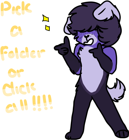 Pick A Folder Or Click All Winky Face By Sad-cereal - Cartoon (600x600)