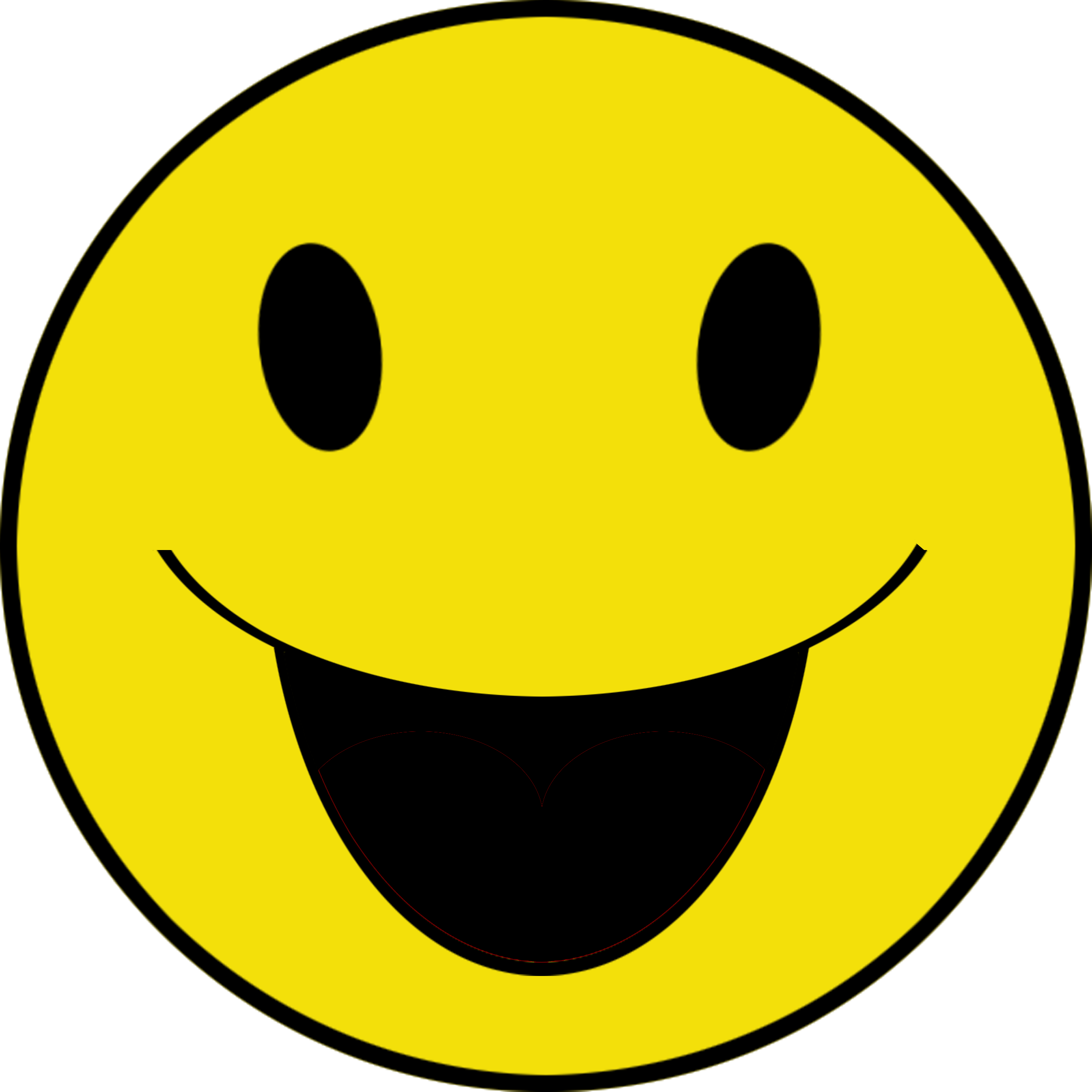 Smiley Png - Happy Face With Open Mouth (2438x2438)