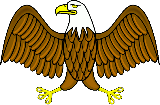 Fly Wing Cliparteagle Wings Spread Art - Bald Eagle Clip Art (555x364)